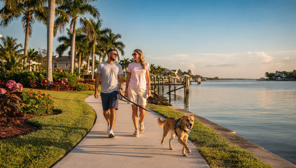 Pet friendly Florida rental home with fenced yard near the coast