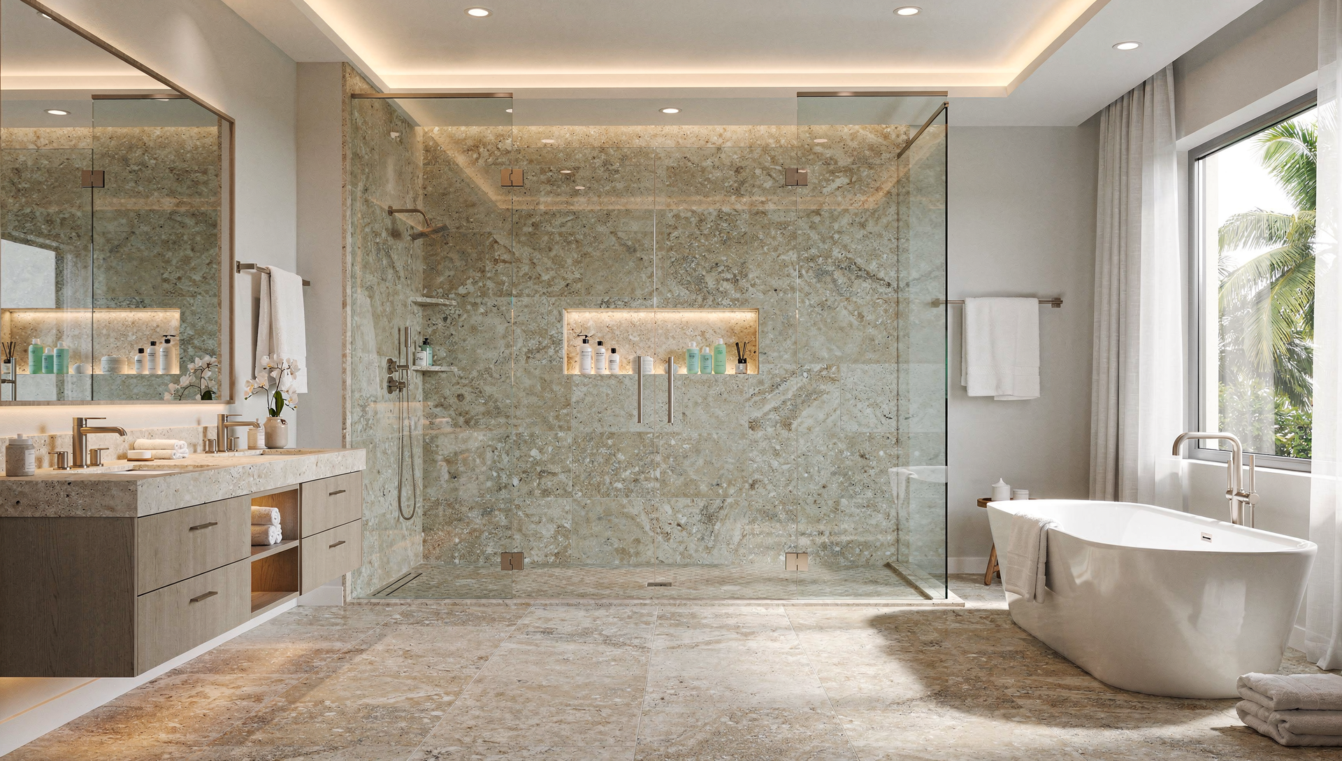 Florida spa bathroom highlighting top home design trends in Florida