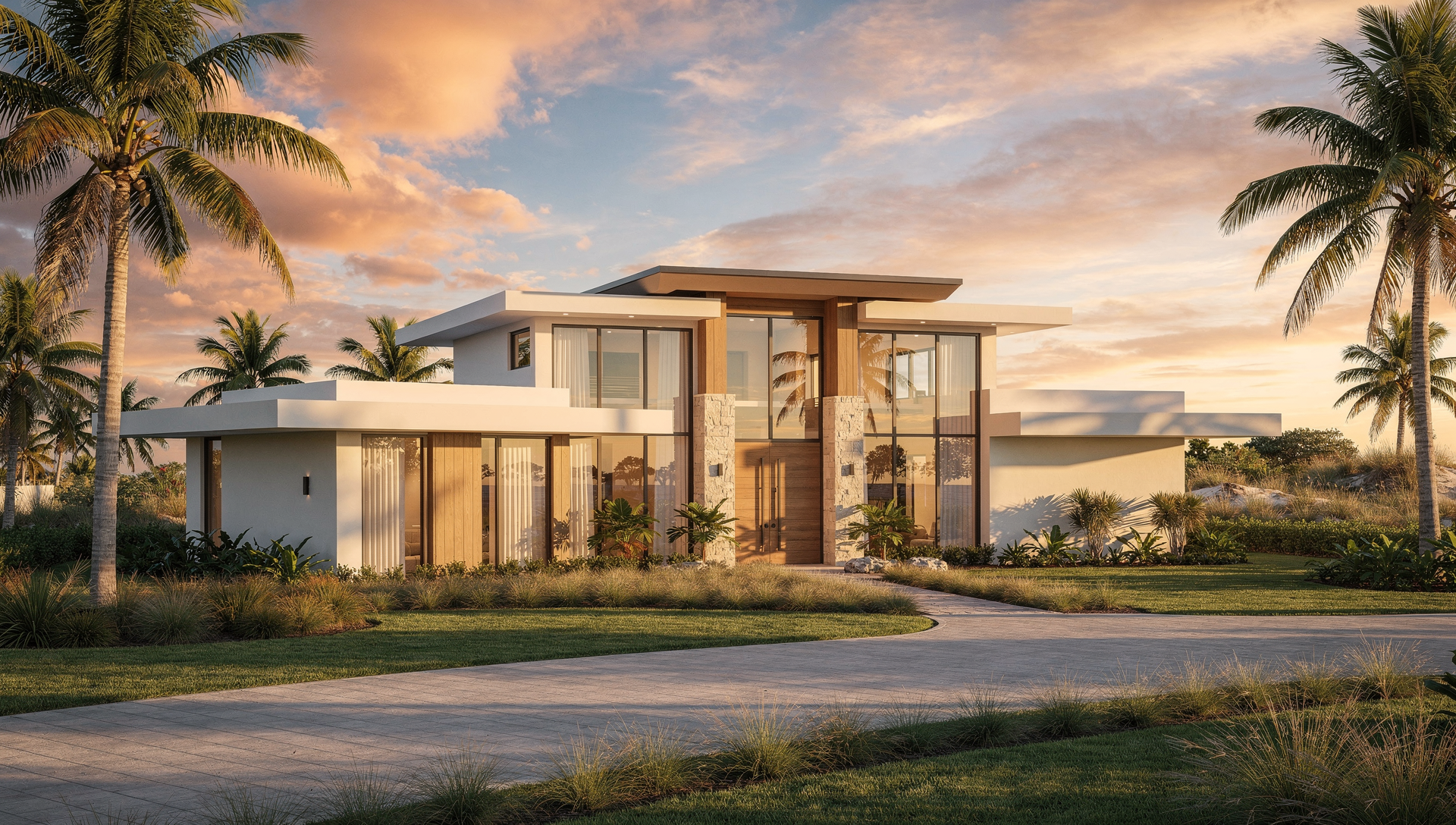 Florida Gulf Coast home exterior showcasing top home design trends in Florida