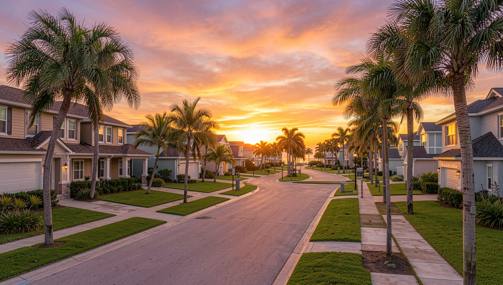 New construction homes in a Florida master-planned community